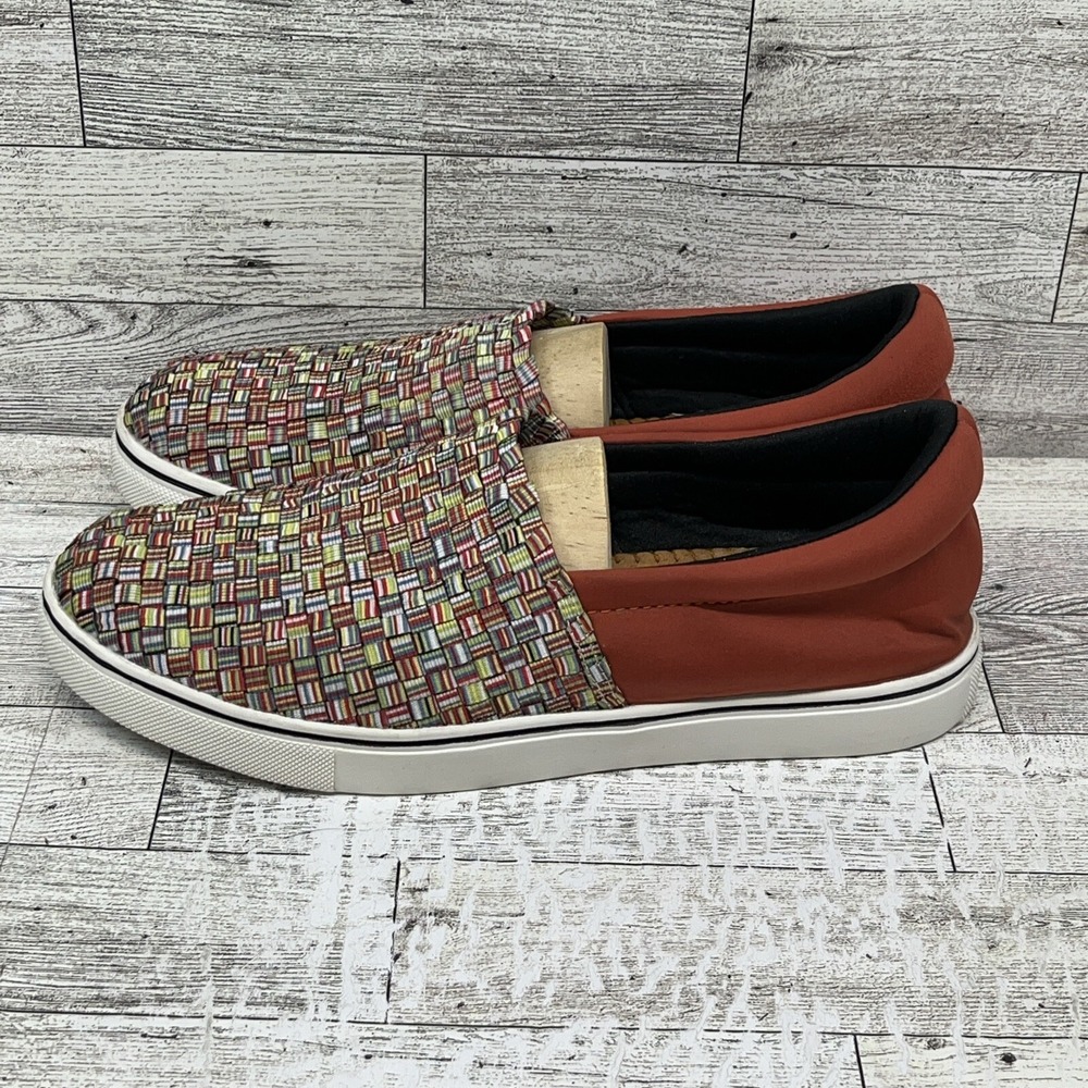 Bernie Mev Ofelia Opal Coral Stretch Woven Comfort Sneaker Women Sz EU 38 US 6.5 - Picture 5 of 10